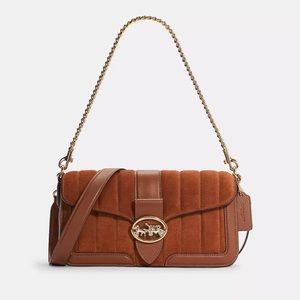COACH GEORGIE SHOULDER BAG With Linear Quiltiing
